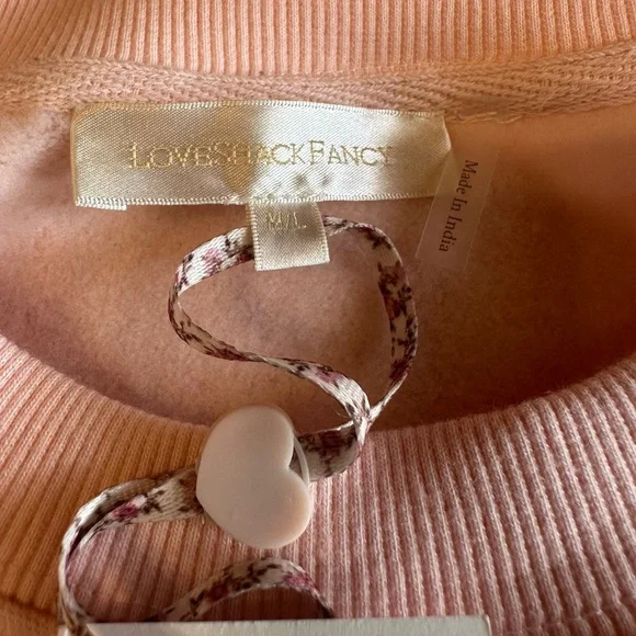 NWT LoveShackFancy Blush Pink Sweatshirt - Picture 6 of 10